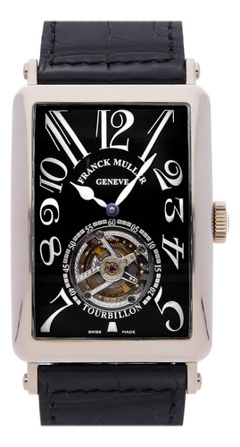 Long Island Manual Wind Black Dial Watch 1200 T (segunda Man (Reacondicionado)