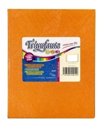 Cuaderno Triunfante 123 Forrado Araña T/d 50 Hojas Rayado Color Naranja