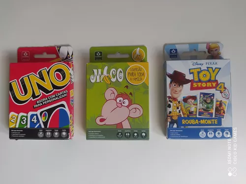 Jogo Uno + Mico + Rouba Monte Kit de Jogos