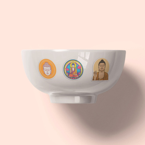 Adesivos De Desenhos Animados De Budismo Para Crianças