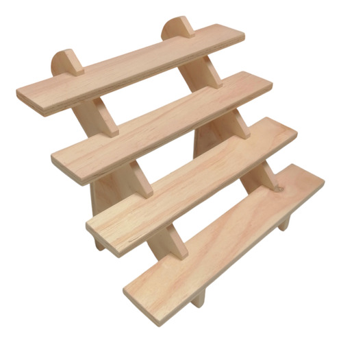 Exhibidor Peldaños Tamaño Pequeño Madera Compacto