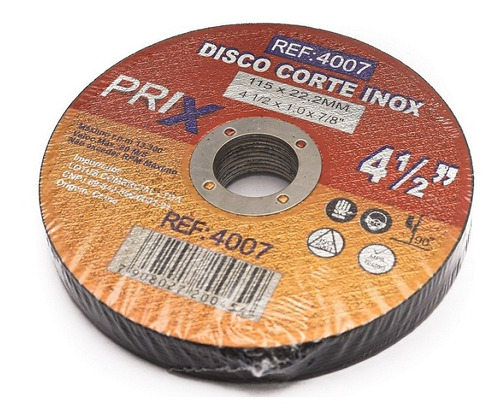 Discos De Corte Fino Inox 4.1/2 X 1,0 Esmerilhadeira 20 Pçs Cor Vermelho