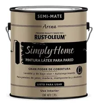 Comprar Látex Simply Home Rust Oleum Arena Semimate 3,8 Litros Color Marrón claro
