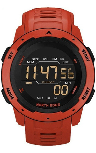 Reloj Digital Para Hombre Relojes Deportivos Para Hombre Dou Color De La Correa Rojo