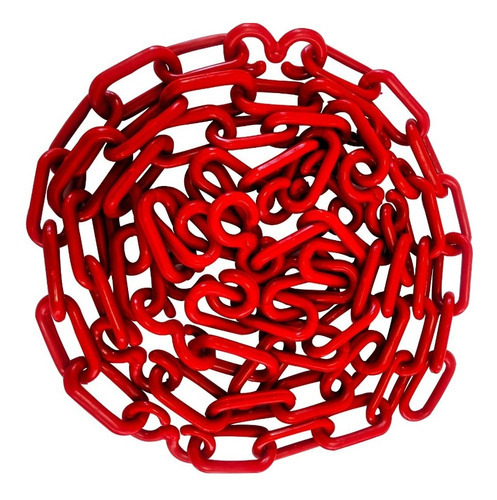 4 Mts Corrente Plástica Isola Calha Chuva Sinalização Gra Cor Vermelho