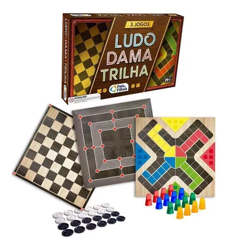 4 Jogos Tabuleiro C/ 16 Pinos E 4 Dados De Ludo Grandes