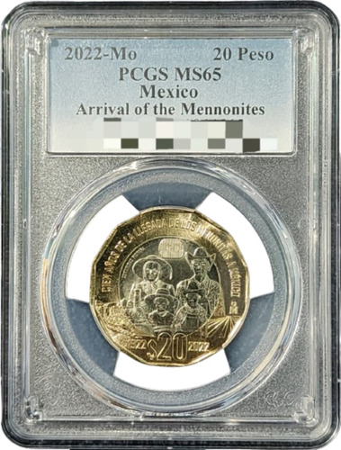 20 Pesos Llegada De Los Menonitas A México Por Pcgs En Ms65