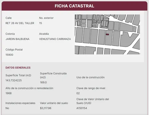 Casa En Venta Venustiano Carranza Cerca De Metro Velodromo, Mixiuhca, Deportivo Jardin Balbuena Oh