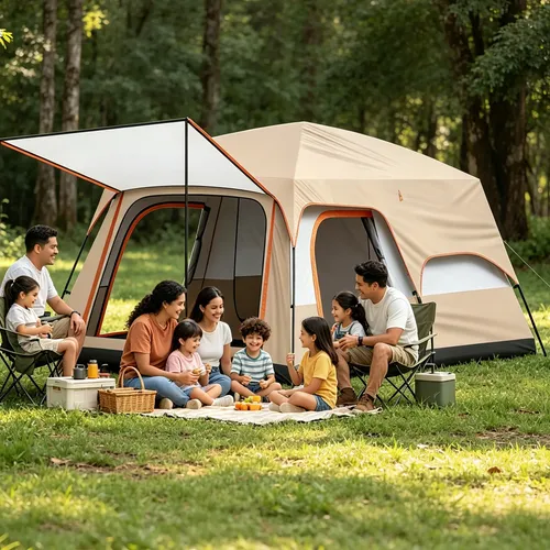 Tienda De Campaña Casa De Acampar Grande 7-10 Personas