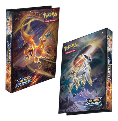 Pasta Fichário Álbum Premium Pokémon 4 Argolas Capa Dura