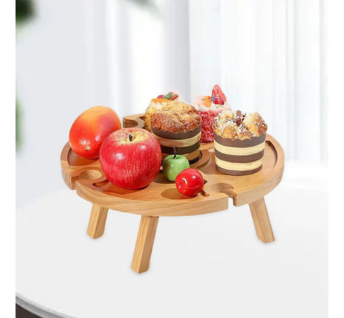 Bandeja Para Aperitivos, Mesa De Picnic Para Vino, Soporte