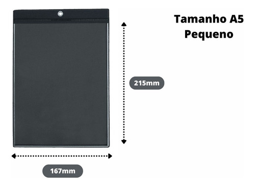  Kit 10 Porta Quadro Protetor Alvará Vertical A5 Cor Preto 