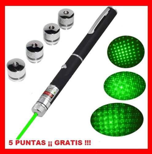 Imagen 1 de 5 de Apuntador Láser Verde 100mw 30 Km Multipuntos + Envio Gratis