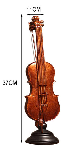 Estatuilla De Instrumento Musical Con Base Violín Ornamento