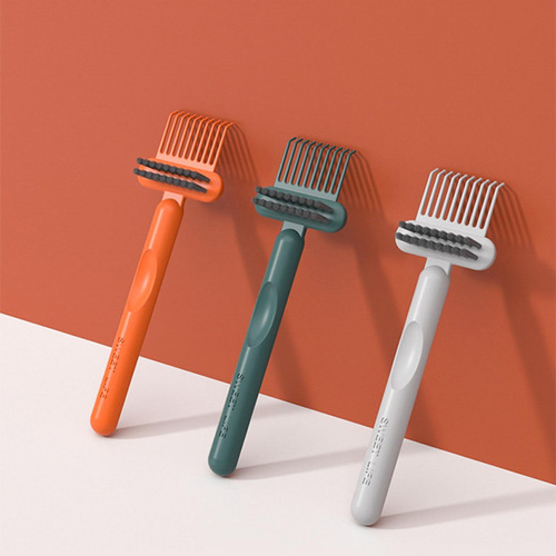 Herramienta De Limpieza De Cepillo De Pelo 2 En 1, Naranja