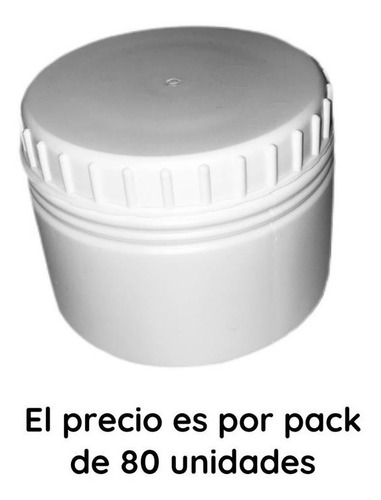 Imagen 6 de 10 de Potes Plasticos 500 Cc Pead Blanco X 80 Un.