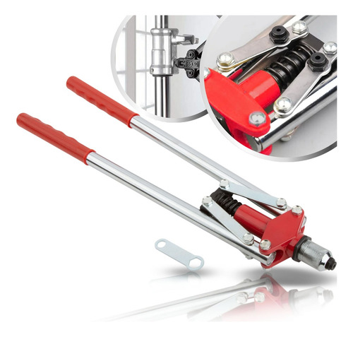 Alicate Rebitador Manual Tipo Alavanca Grande 420mm 3 Bicos