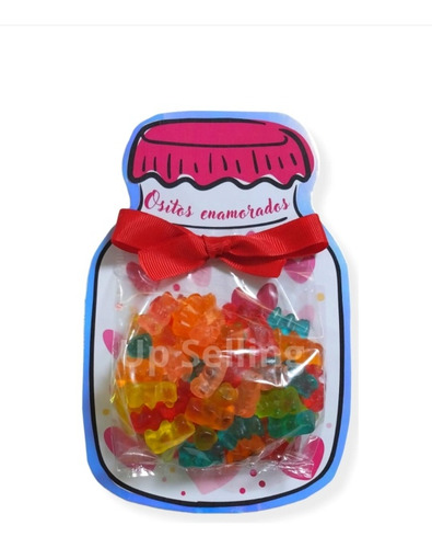 Tarjetas Con Dulces De San Valentín En Forma De Frascos