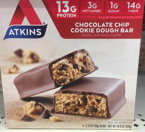 Atkins Chocolate Chip Cookie Dough Barra