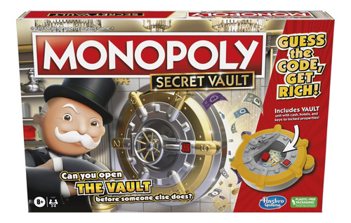 Juego De Mesa Monopoly Secret Vault Para Niños De 8 Años En 