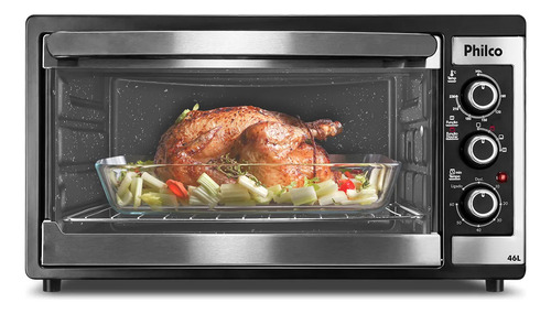 Forno Elétrico Philco Pfe48ipl Preto Auto Limpante 46l 127v Preto
