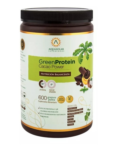 Green Power Proteina Premium Cacao+ Spirulina+ Coco+ Banana+