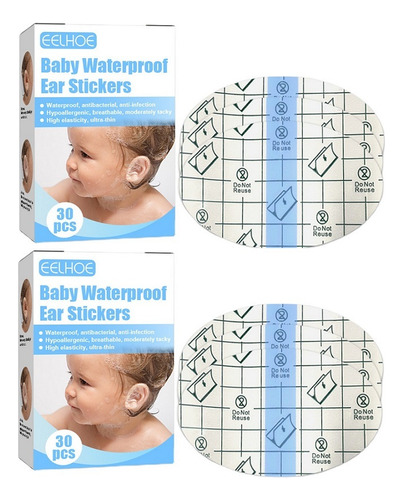 2×parche De Oreja Impermeable For Bebés For Bañarse Y Bañars