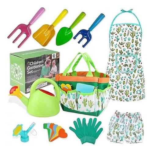 Kit Herramientas Jardinería Para Niños X10 Piezas + Bolso