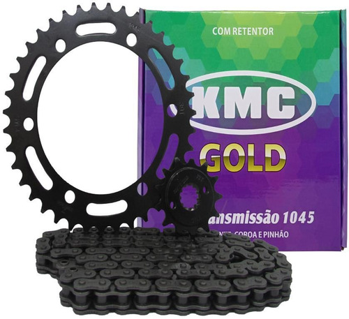 Kit Relação Kmc Xre300 Corrente C/retentores Aço1045