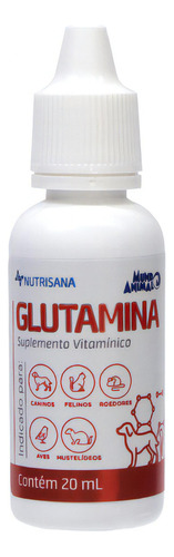 Nutrisana Glutamina 20ml Suplemento Vitamínico Pássaros Aves