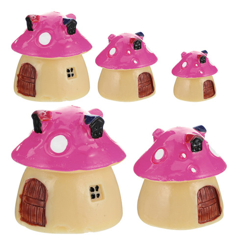 Water Table Toys Mini Mushroom House De Escritorio, 5 Unidad