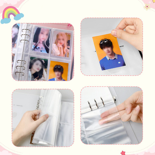 Carpeta Binder A5 Transparente Para Photocard Kpop + 10 Hoja