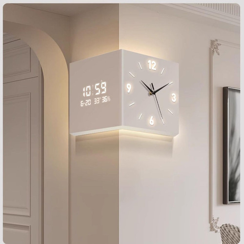 Reloj De Pared Corne De Doble Cara, Reloj De Salón Lechoso