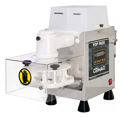 Máquina De Salgados Pop Inox + Masseira 5kg + Duplo Recheio 220v