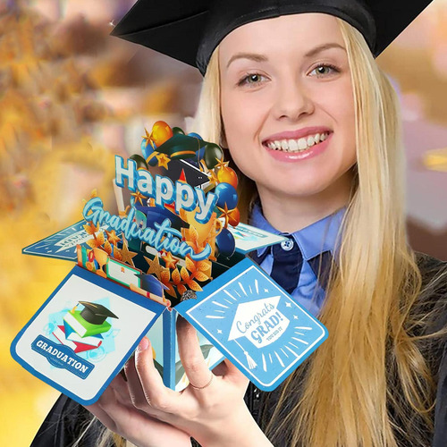 Tarjeta De Felicitación De Graduación 3d Tarjeta Emergente D