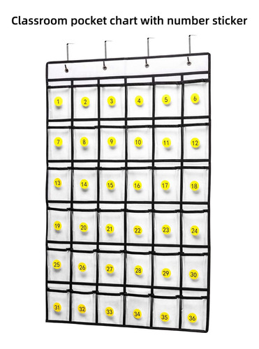 Gráfico De Bolsillo Para El Aula, 36 Bolsillos