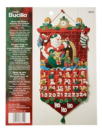 Bucilla Felt Applique Advent Calendar Kit, 13 Por 25