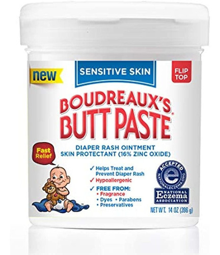 Boudreaux's Butt Paste Sensitive Skin Diaper Rash Ungüento E