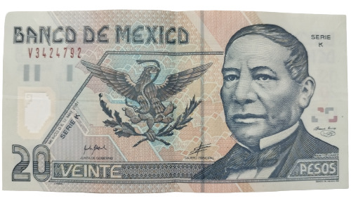 Billete 20 Pesos Benito Juárez Familia D1 Polimero Sk01