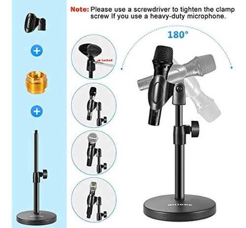 Suporte de microfone de mesa multifuncional Bilione 3 em 1
