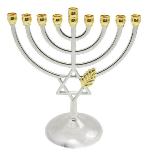 Metal Hanukkah Candleholder Candelabros Chimenea Cena