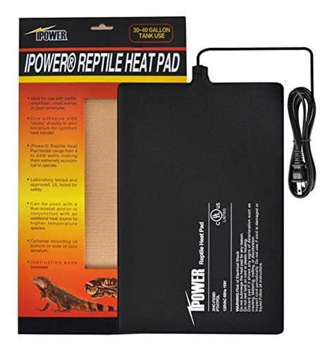 Ipower Alfombrilla Térmica Para Reptiles De 8 Por 12 Pulgada