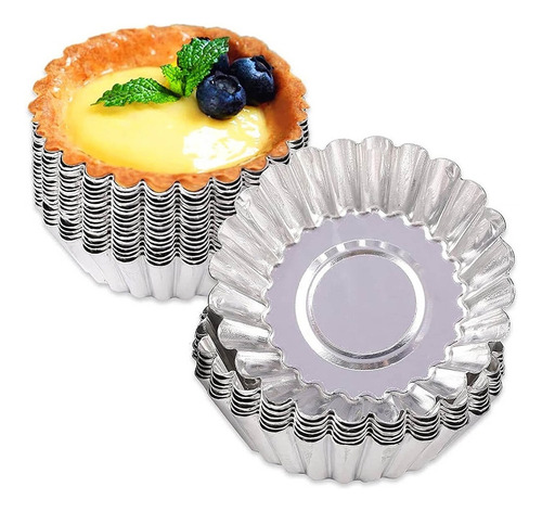 50 Moldes De Aluminio Para Tartaletas Reutilizables
