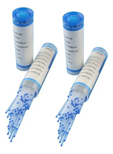 Micro Hematocrito Sin Heparina X 100 Unidades Tubo Azul 