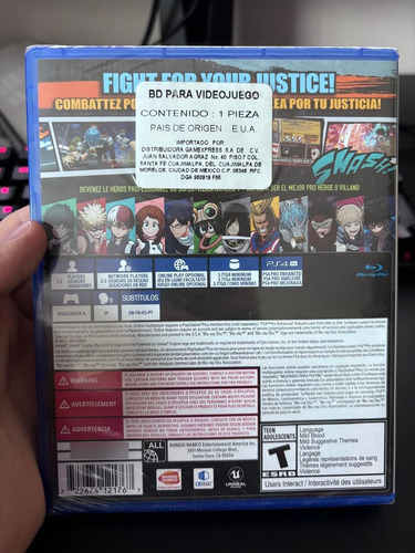 My Hero One's Justice Ps4 Nuevo (Usado)