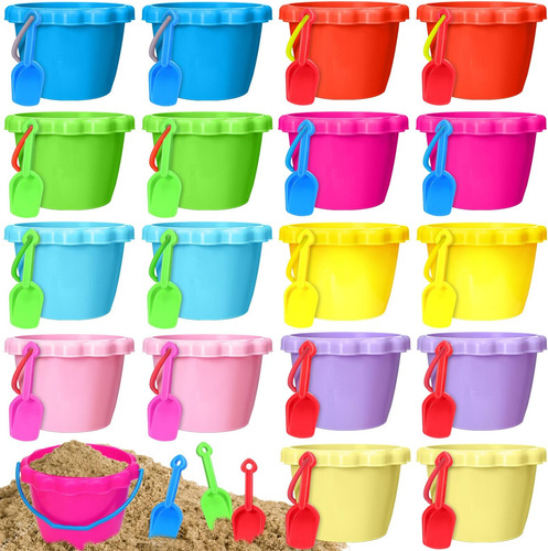 36 Piezas 6 Cubos De Arena Y Palas Para Niños Cubos De Playa