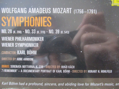 Imagen 3 de 7 de Karl Böhm - Mozart Symphonies. Wiener Philharmoniker (3dvds)