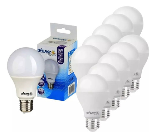 Kit 20 Lâmpadas Led Bulbo 9w Econômica Branca Fria E27