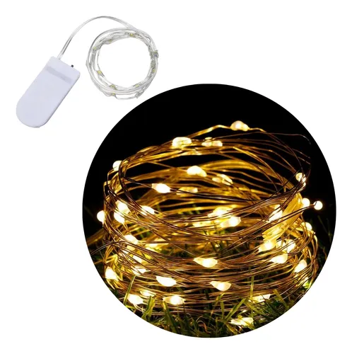 Combo Luces Microled Chata Luz Alambre X10 Unidades Deco