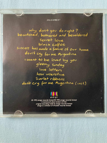 Sinéad O'connor / Am I Not Your Girl? Cd 1992 Impecable (Usado)